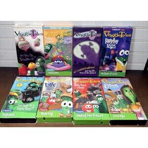 VeggieTales VHS Lot of 8 Big Idea Tapes Christian Kids Movies